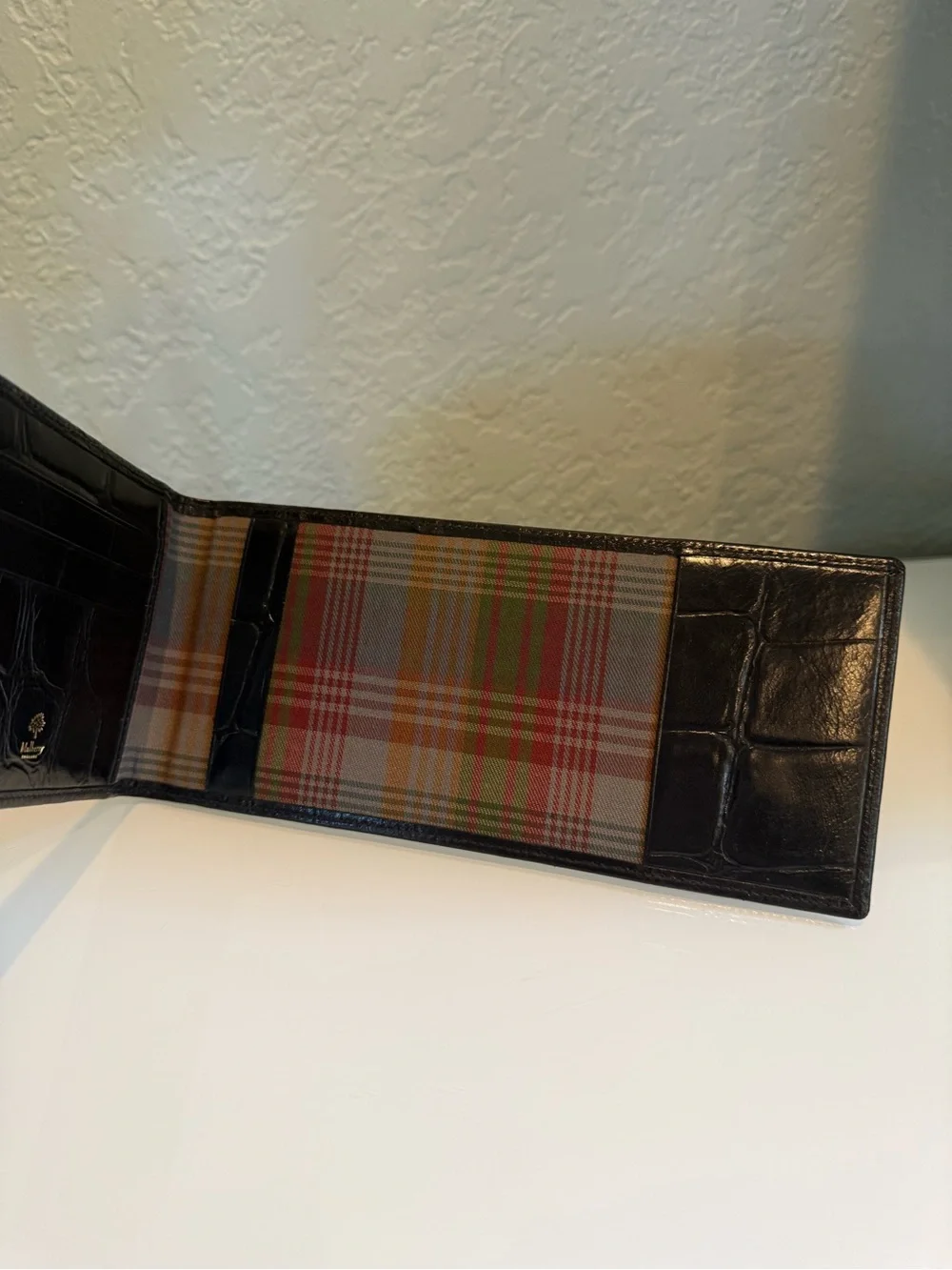 Mulberry Black Croc Long Purse/ Wallet